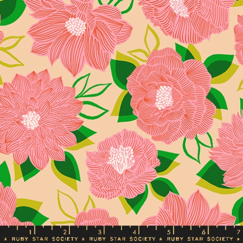 Baumwolle Patchwork - Ruby Star Society - Favorite Flowers - Blooming - Sorbet